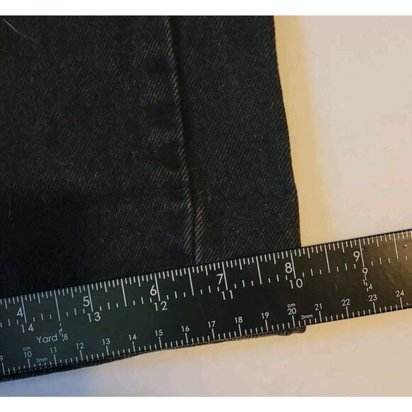 Vintage Levi's 505 Black Jeans 33x32 Regular Fit Straight Leg 90's Light Fade - Picture 6 of 14